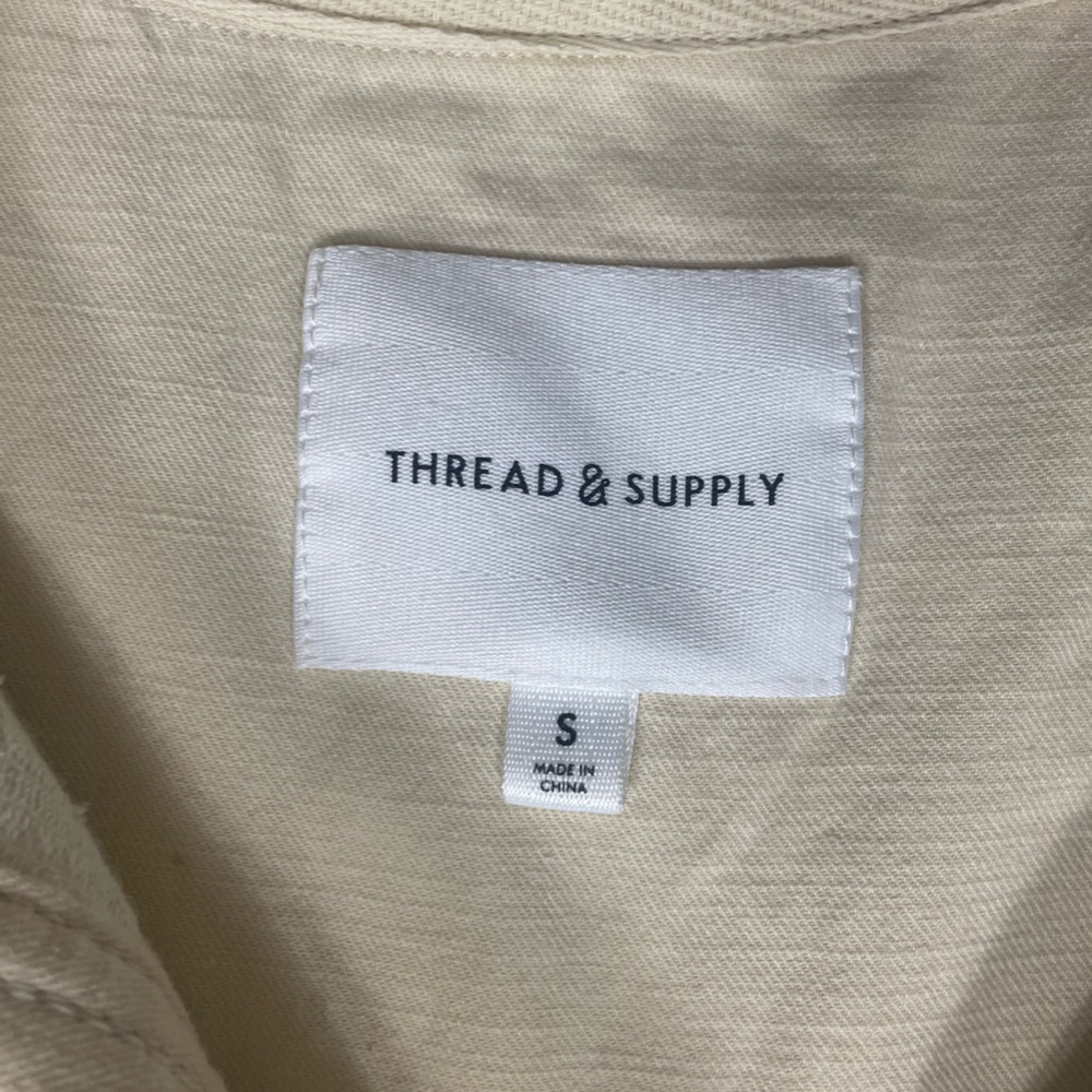 Thread & Supply Corduroy Shirt Jacket in Ecru (A-1) - Picture 8 of 10